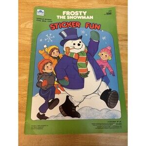 Frosty The Snowman | Sticker Fun Book - Ice, Castle, Snow - Vintage 1985 UNUSED